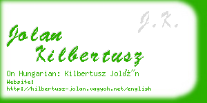 jolan kilbertusz business card